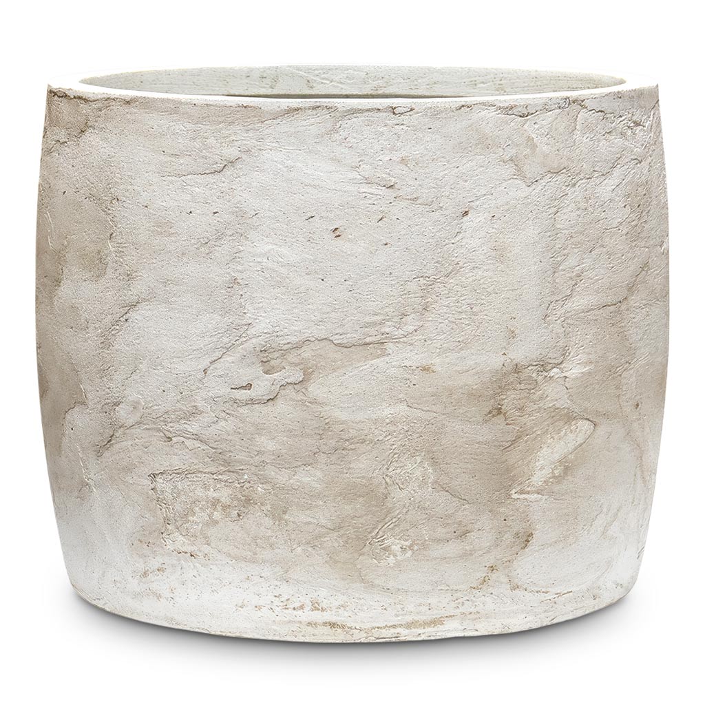 Algar Barrel Planter - White