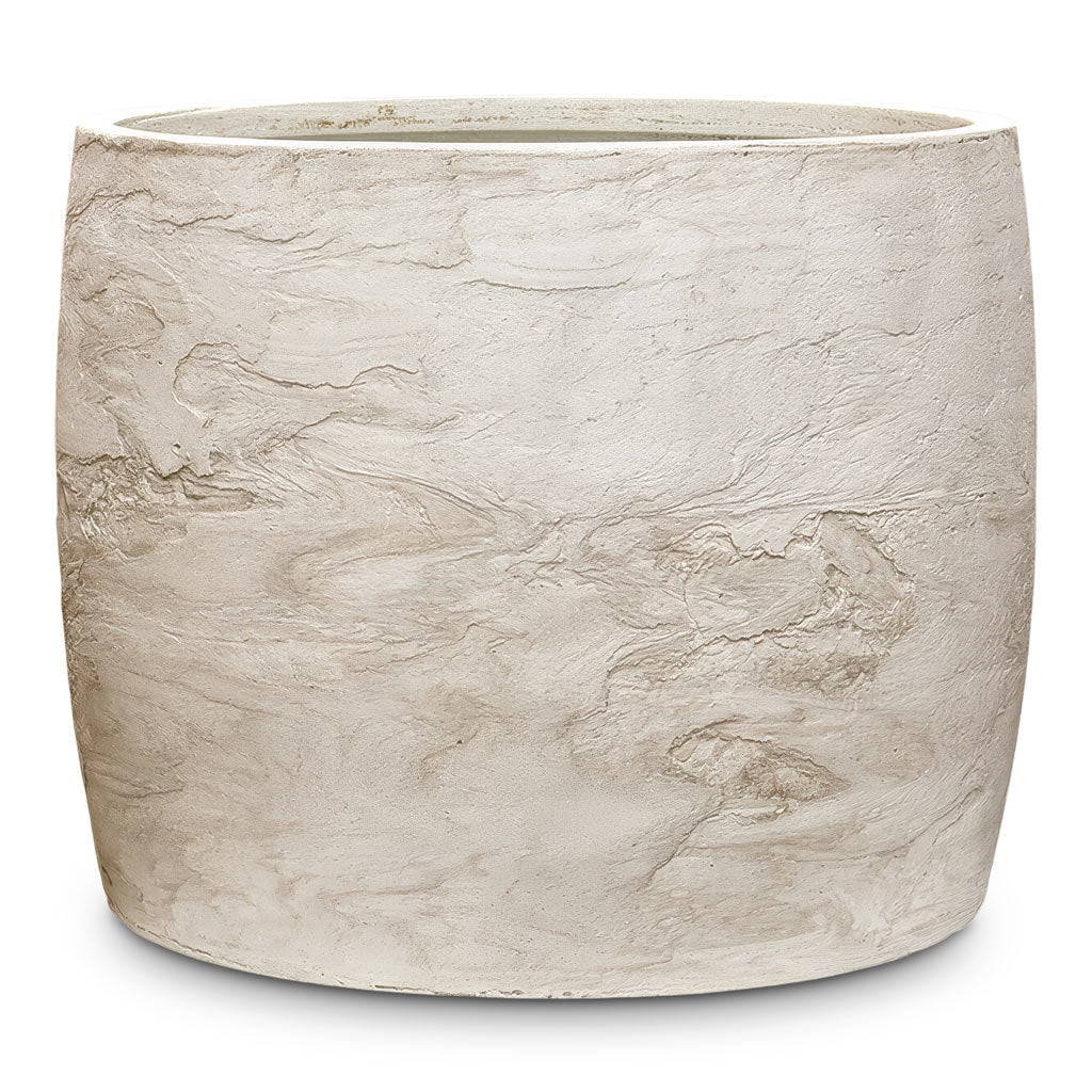 Algar Barrel Planter - White