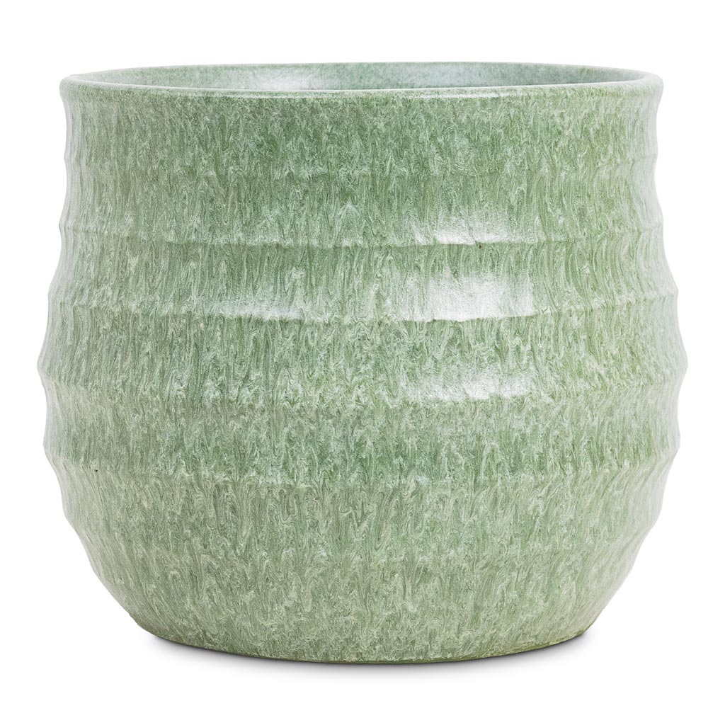 Devon Plant Pot - Olive Honeycomb