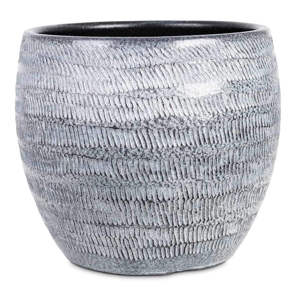 Manuel Plant Pot - Shiny Grey