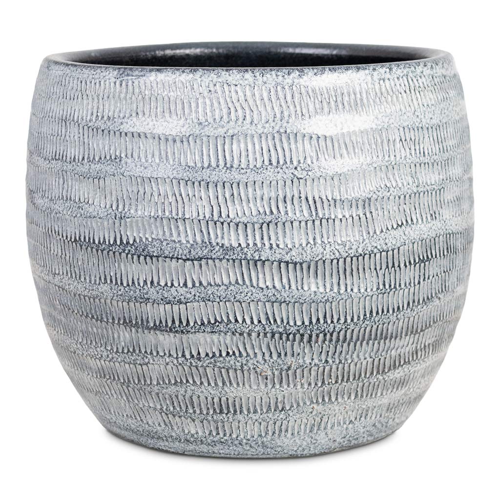 Manuel Plant Pot - Shiny Grey
