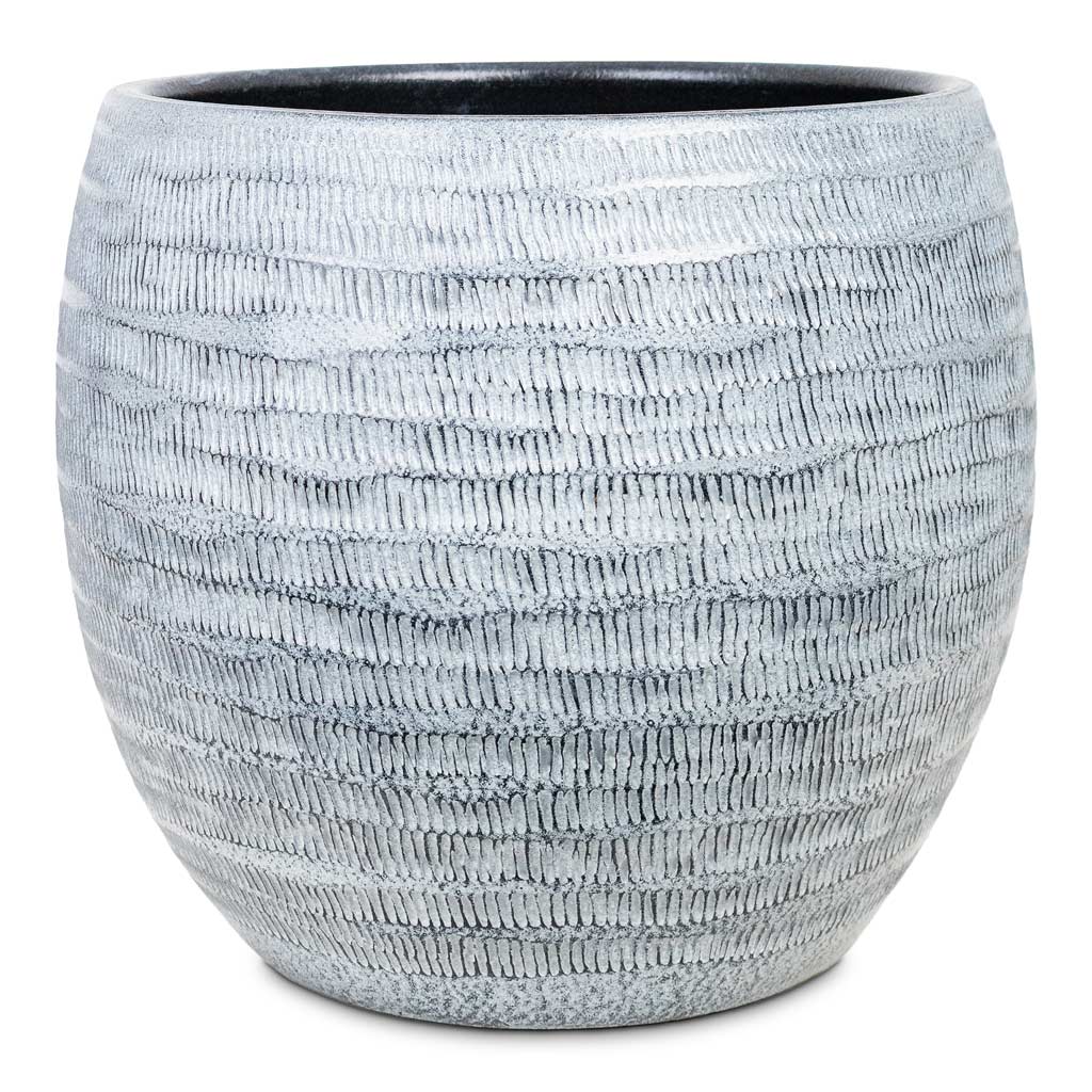 Manuel Plant Pot - Shiny Grey