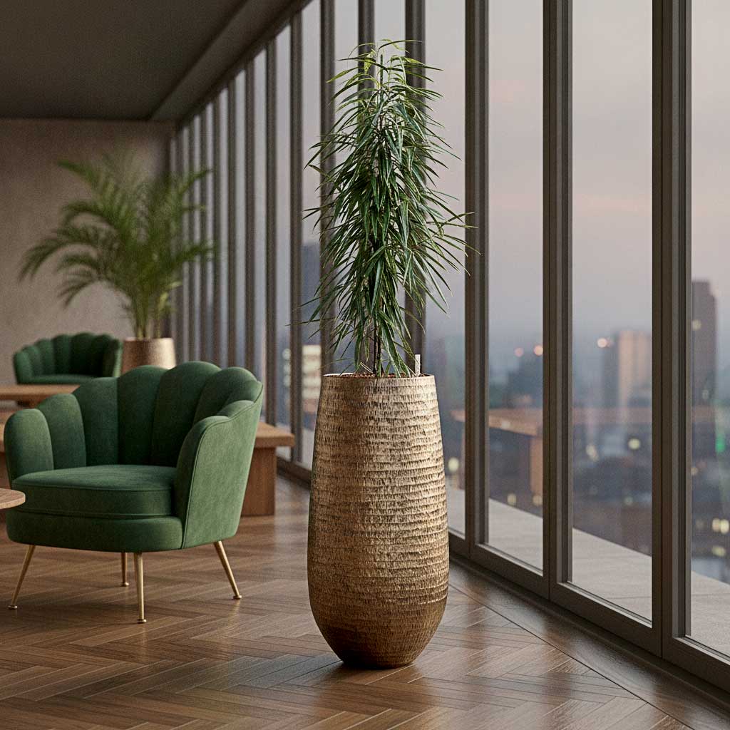 Opus Hammered Tall Darcy Planter - Large Plant Display