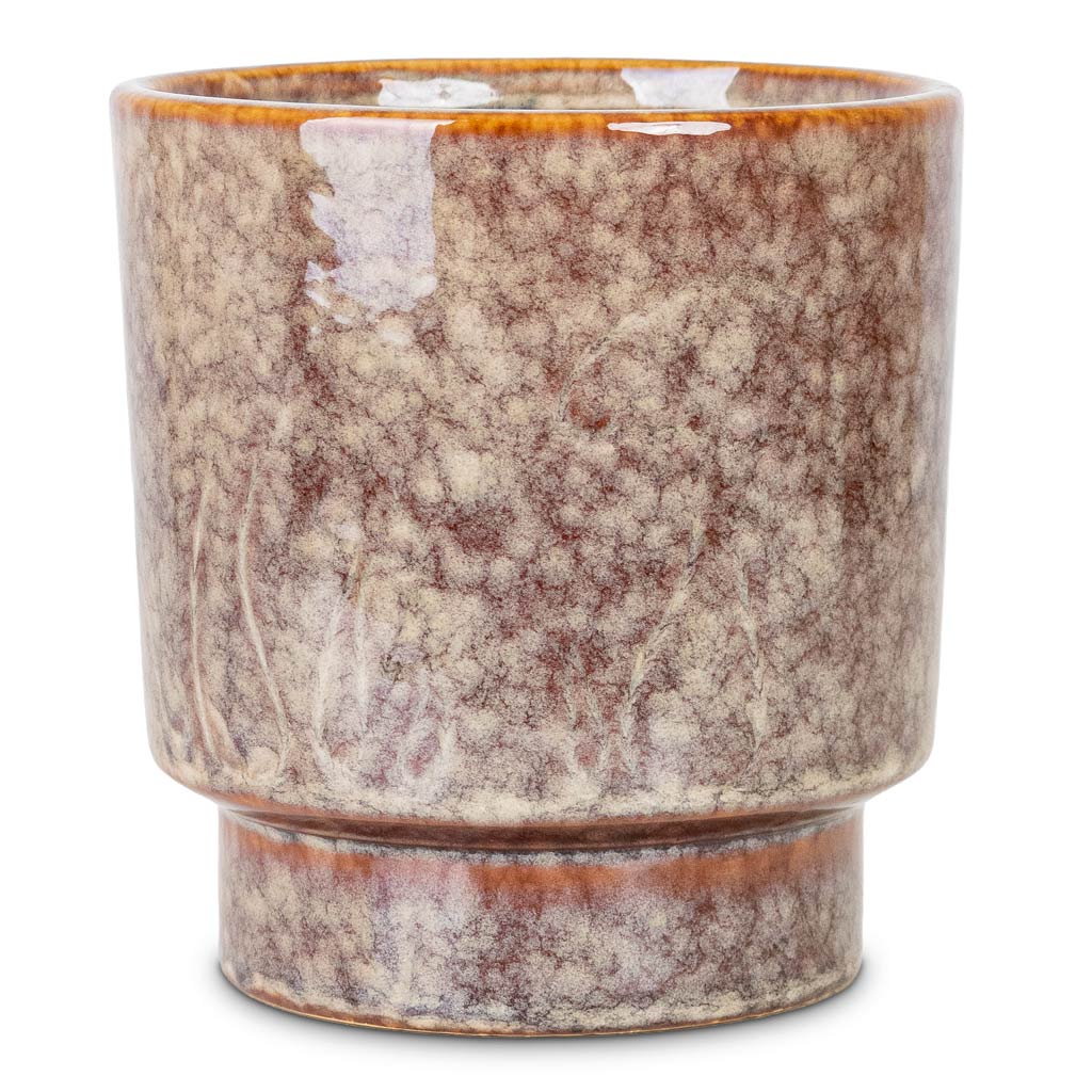 Porchini Glaze Plant Pot - Chestnut