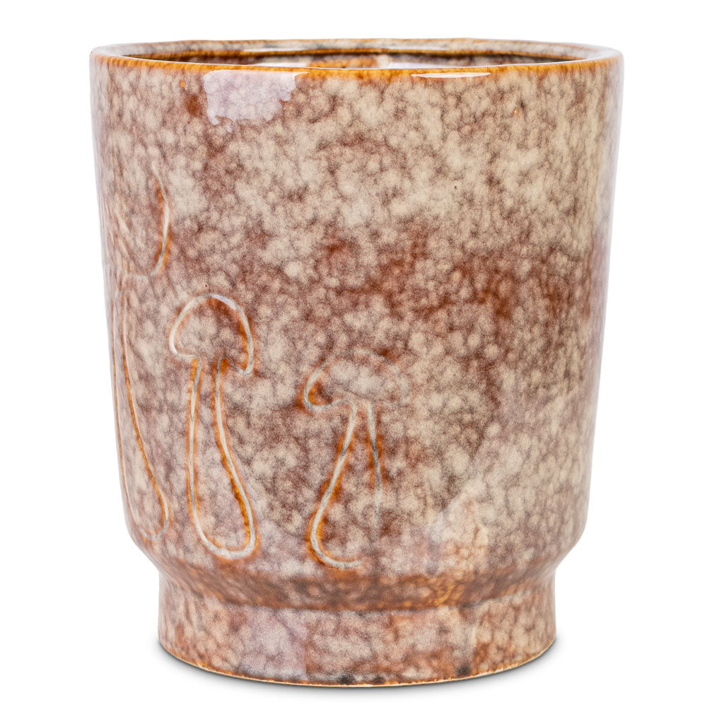 Porchini Glaze Plant Pot - Chestnut