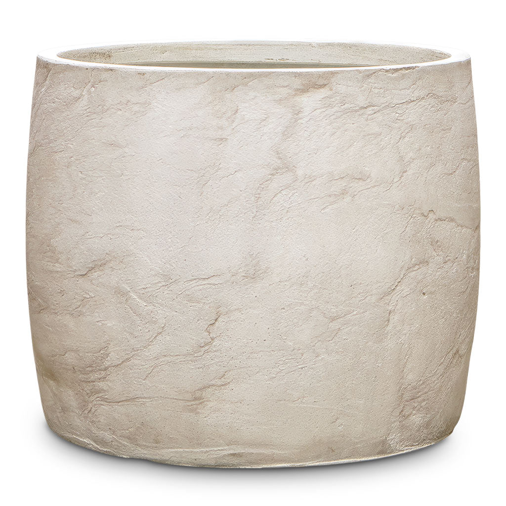 Algar Barrel Planter - White