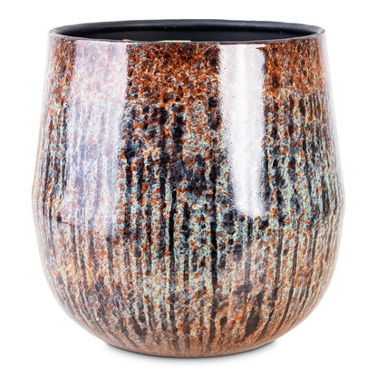 Cilia Metal Plant Pot - Mystic Sepia