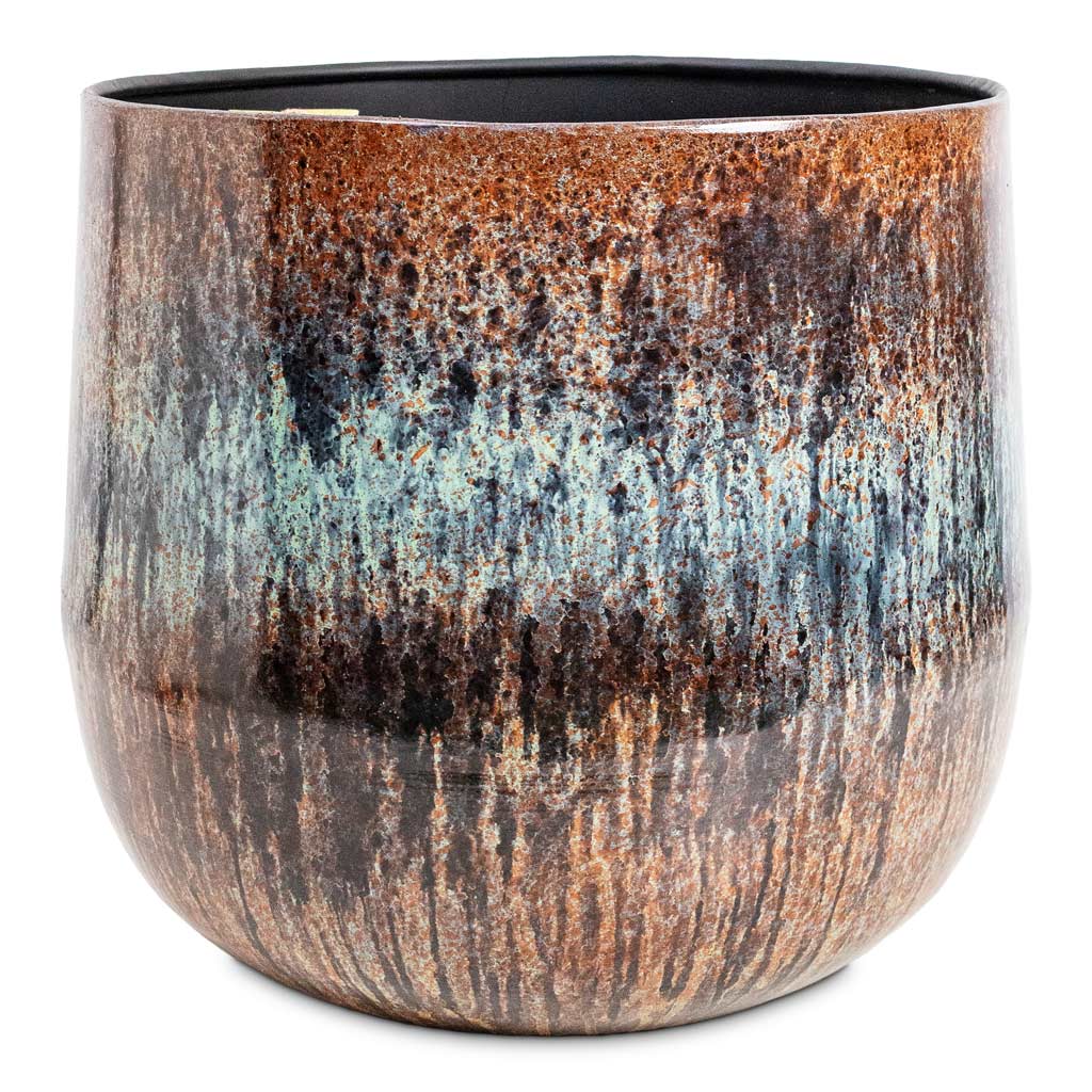 Cilia Metal Plant Pot - Mystic Sepia