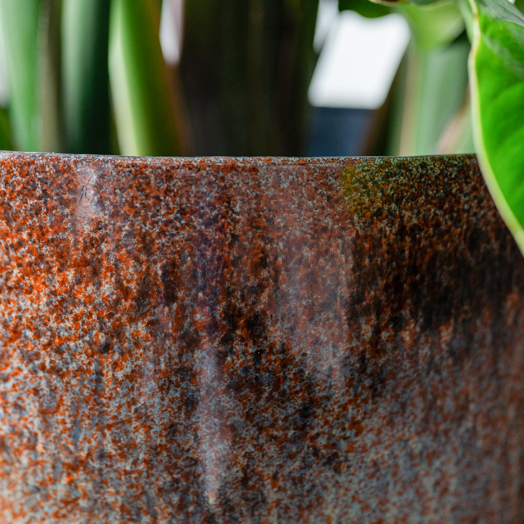 Cilia Metal Plant Pot - Mystic Sepia