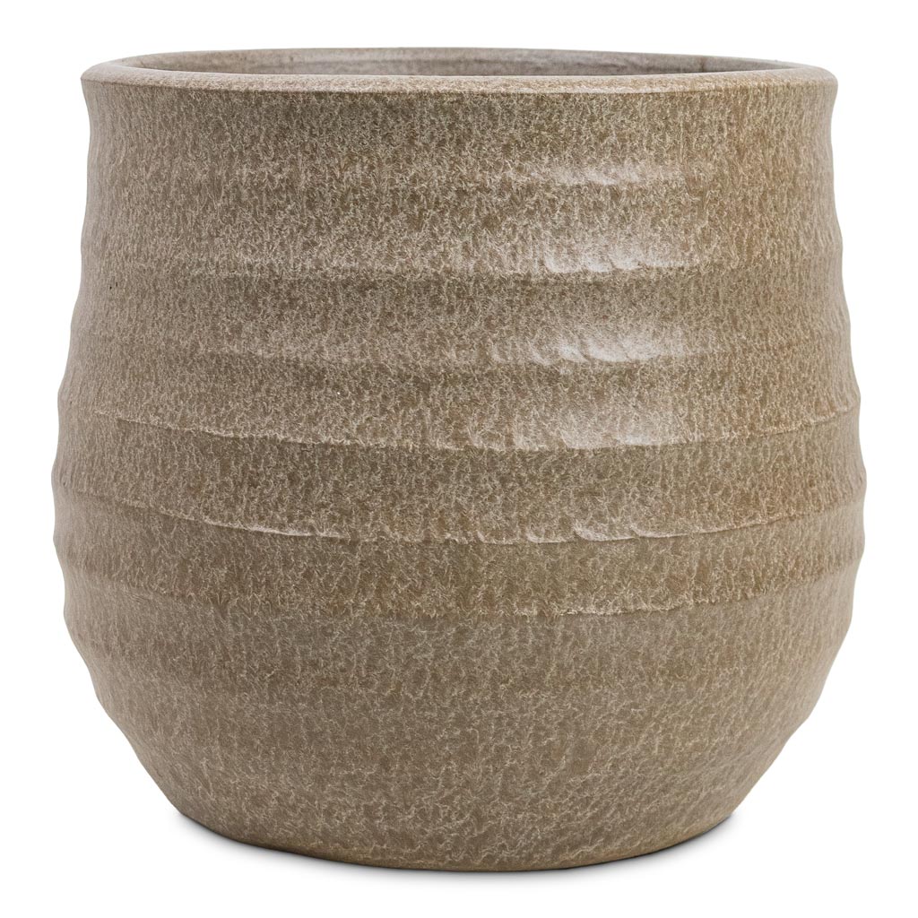 Devon Plant Pot - Beige Honeycomb