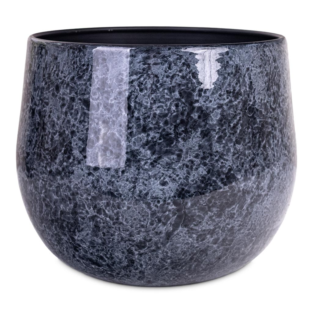 Emmie Metal Plant Pot - Mystic Blue