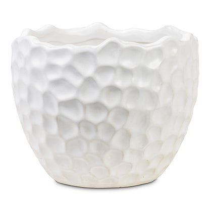 Kew Botanical Textured Plant Pot - White