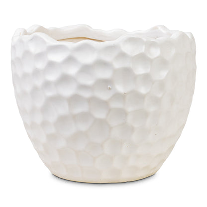 Kew Botanical Textured Plant Pot - White