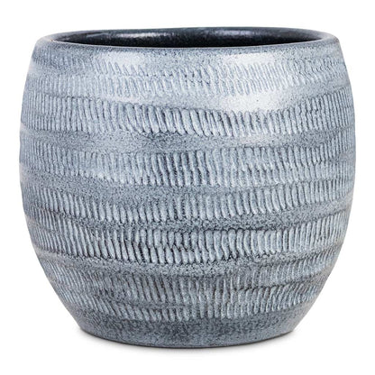Manuel Plant Pot - Shiny Grey