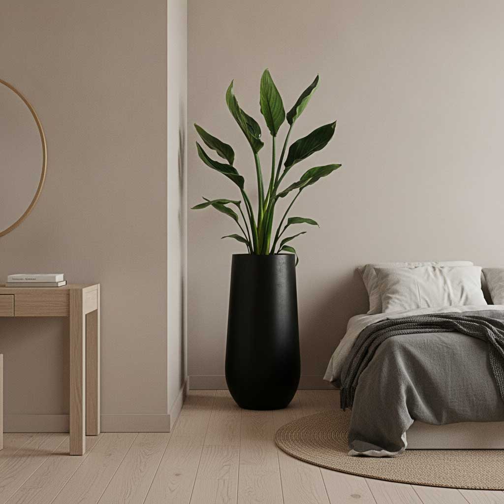Nax Natural Tall Planter - Large Plant Display