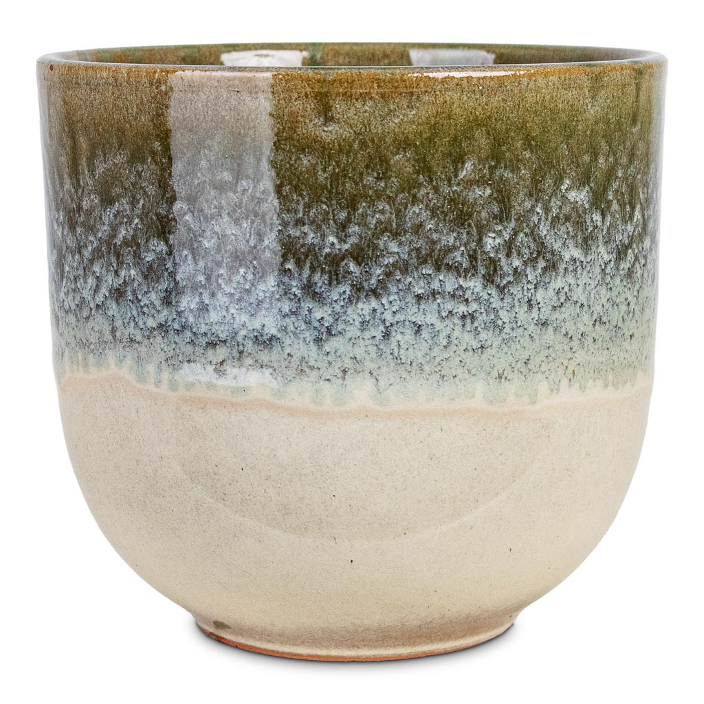Rowe Glaze Plant Pot - Olive Wash