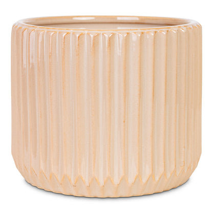 Willow Ribbed Plant Pot - Sepia