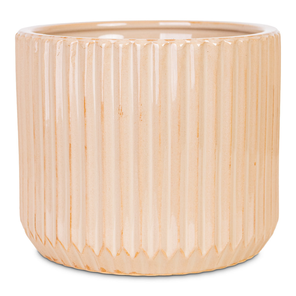 Willow Ribbed Plant Pot - Sepia