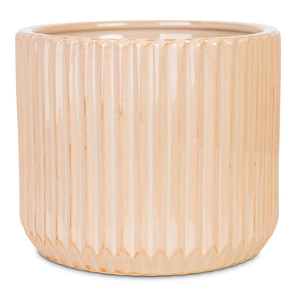Willow Ribbed Plant Pot - Sepia